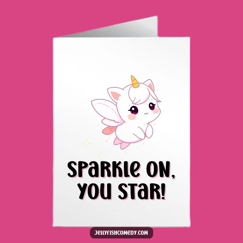 Free Printable Congrats Card: Stardust Creature - Funny Downloadable Celebration!