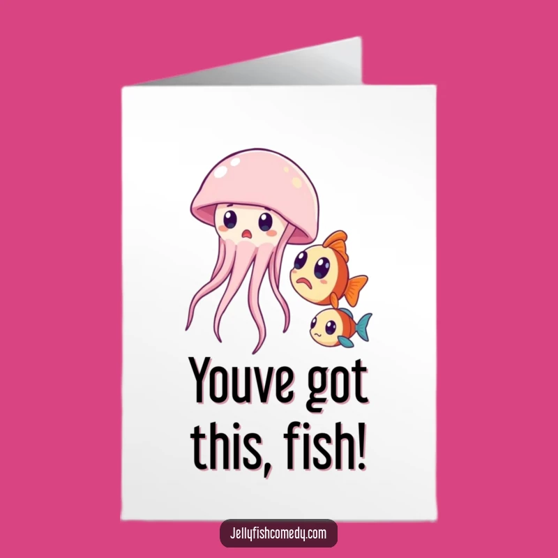 Free Printable Congratulations Card: Shocked Jellyfish for a Funny Downloadable Greeting