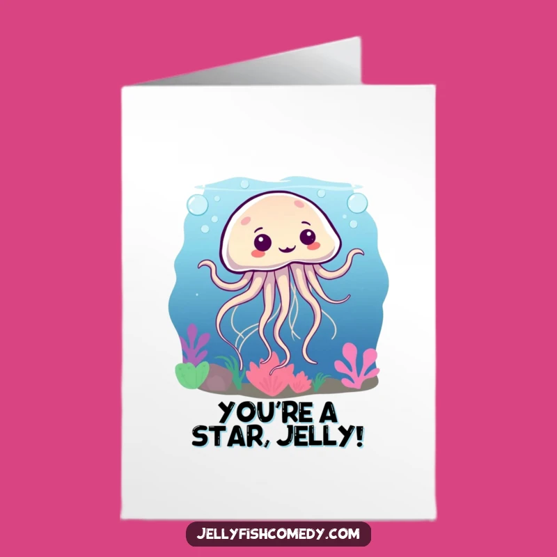 Free Printable Jellyfish Congrats Card: Wiggle Your Way to Success Downloadable