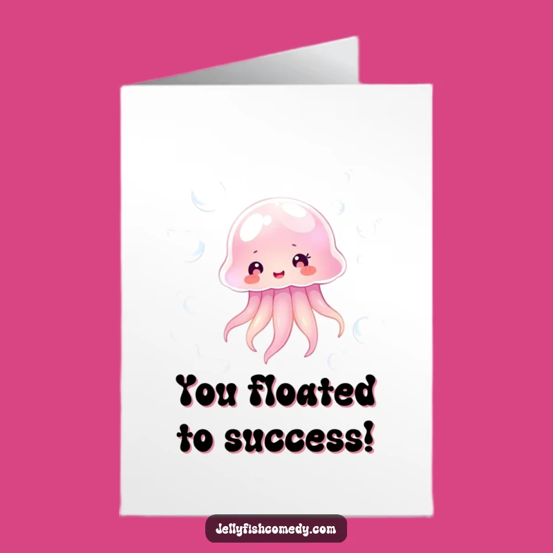 Free Printable Jellyfish Congratulations Card - Bubbly Floating Celebration Downloadable Gift