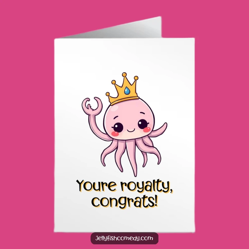 Free Printable Royal Jellyfish Congratulations Card - Majestic Downloadable for High Achievers