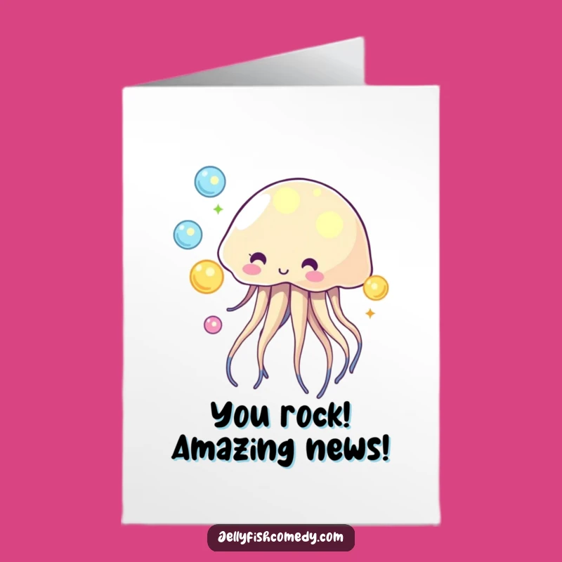 Free Printable Juggling Jellyfish Congrats Card - Hilarious Downloadable Greeting