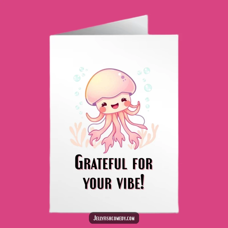 Free Printable Dancing Jellyfish Thank You Card - Glee Funny Downloadable Greeting