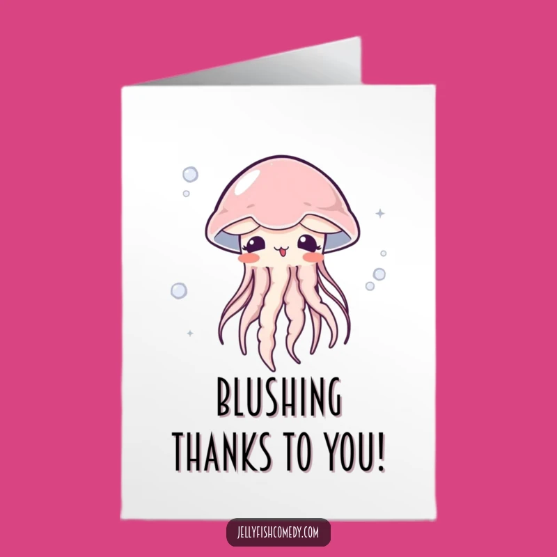Free Printable Surprised Jellyfish Thank You Card Adorable Gift