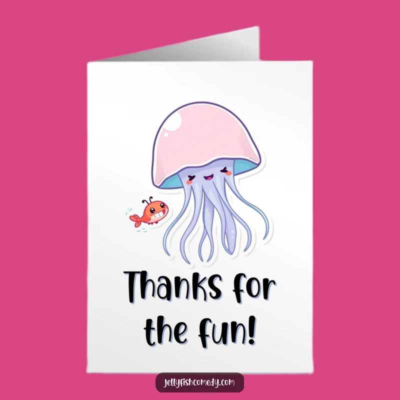Free Printable Thank You Card: Jellyfish Grateful for Shrimp!
