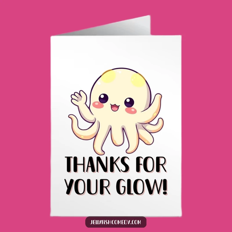 Free Printable Thank You Card: Waving Alien, a Unique & Funny Downloadable Gift