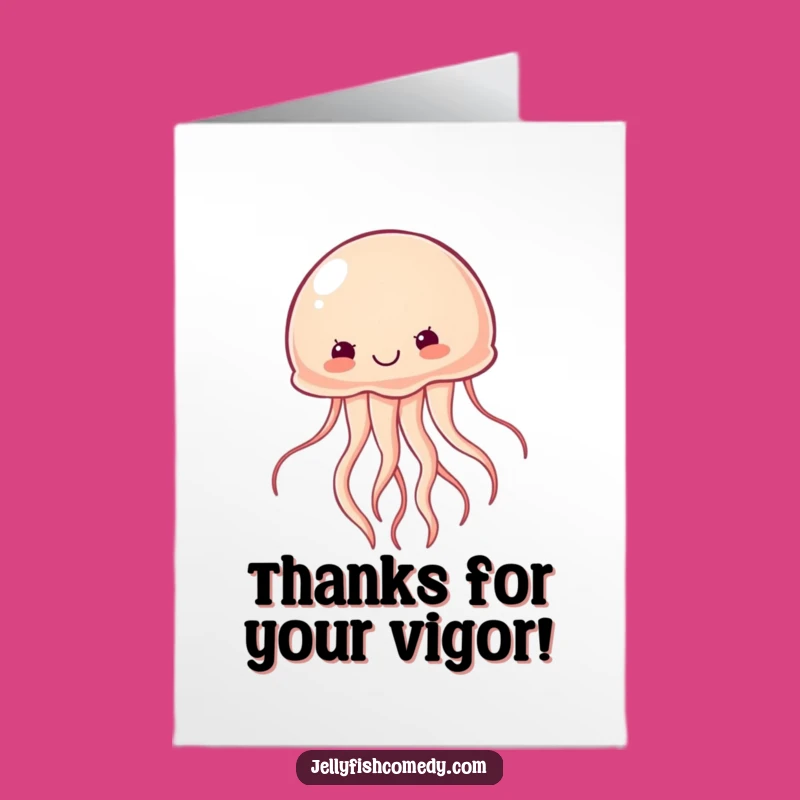 Free Printable Determined Jellyfish Thank You Card Go-Getter Gift