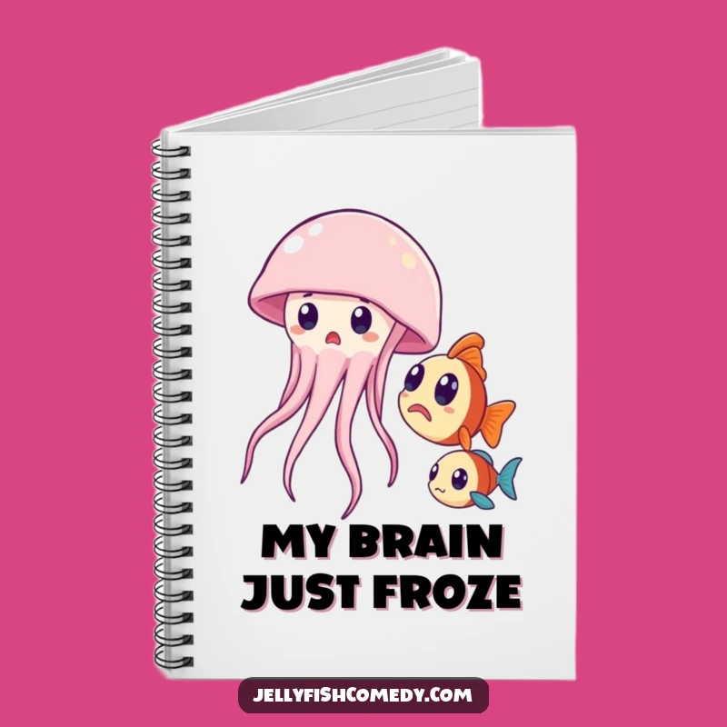 Funny Surprised Jellyfish Notebook - Jot Down Ideas With A Smile