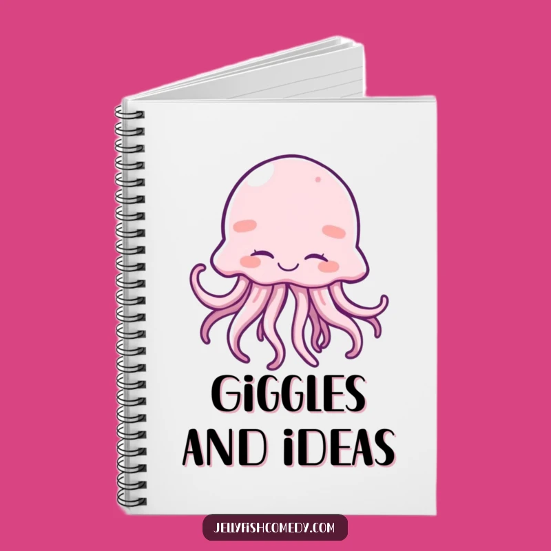 Funny Giggling Jellyfish Notebook - Joyful Wiggles Journal Gift