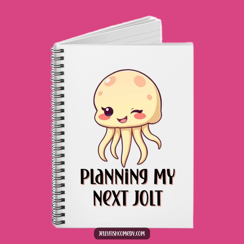 Funny Winking Jellyfish Notebook: Jot Down Mischief & Ideas Gift