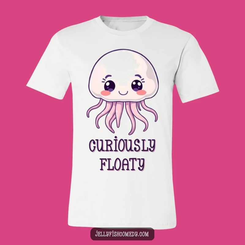 Funny Joyful Jellyfish T-Shirt, Curious Sea Creature Tee, Great Gift Idea