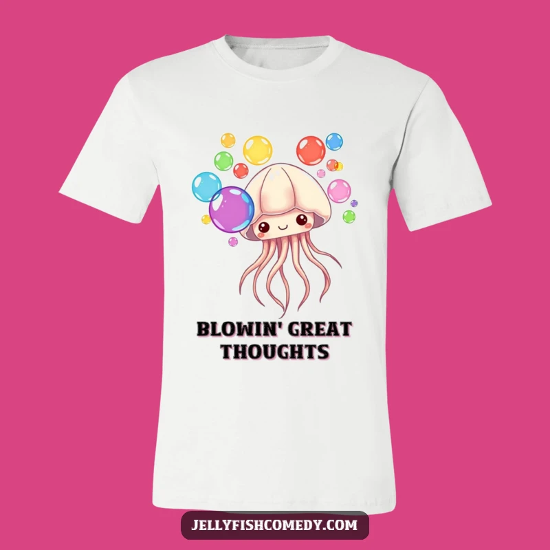 Funny Bubble Jellyfish T-Shirt: Colorful Bubbles, Whimsical Ocean Wear, Great Gift