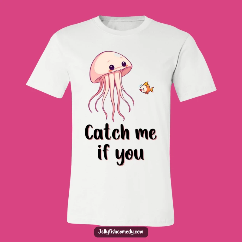 Funny Jellyfish Fish Toss T-Shirt - Playful Antics Tee Gift