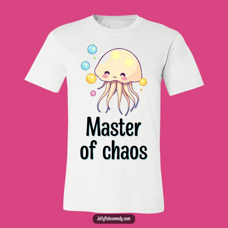 Funny Juggling Jellyfish T-Shirt - Playful Glowing Orb Tee Gift