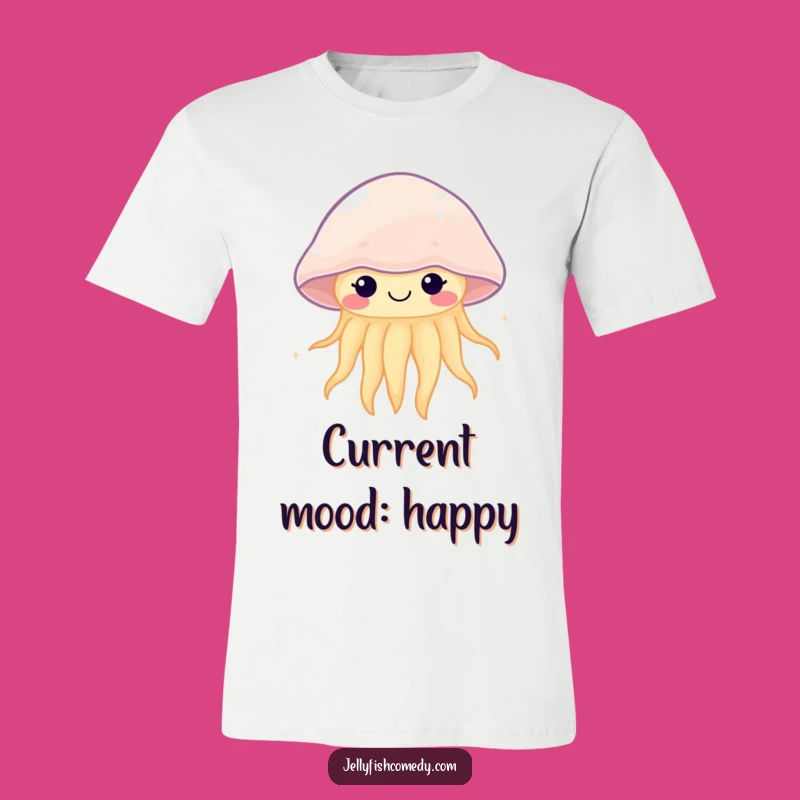 Funny Kawaii Jellyfish Pulsing T-Shirt: Cute Ocean Humor Tee