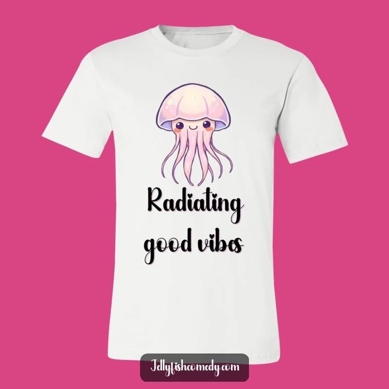 Funny Kawaii Jellyfish T-Shirt: Happy Light, Hilarious Ocean Creature Tee