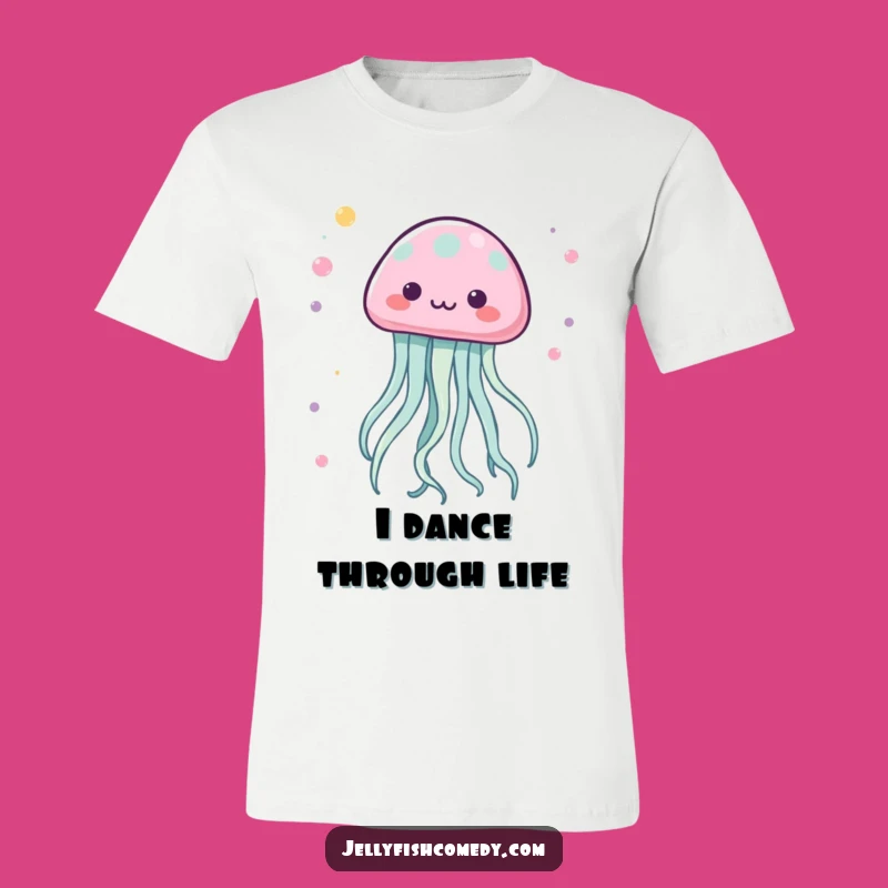 Funny Kawaii Jellyfish T-Shirt: Lively Tentacle Dance Tee!