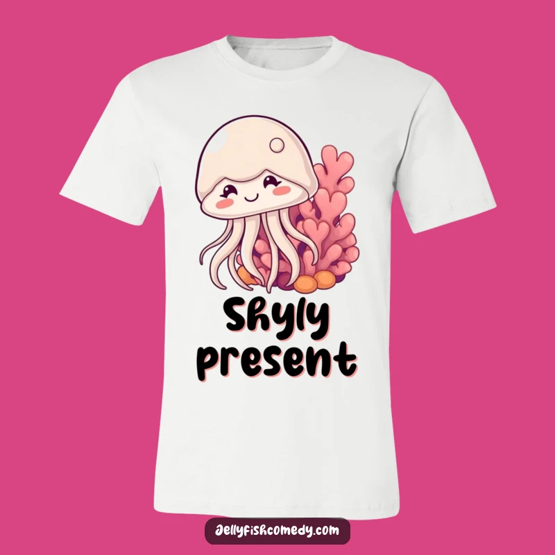Funny Shy Jellyfish T-Shirt: Cute Ocean Humor Tee, Perfect Gift for All Ages!