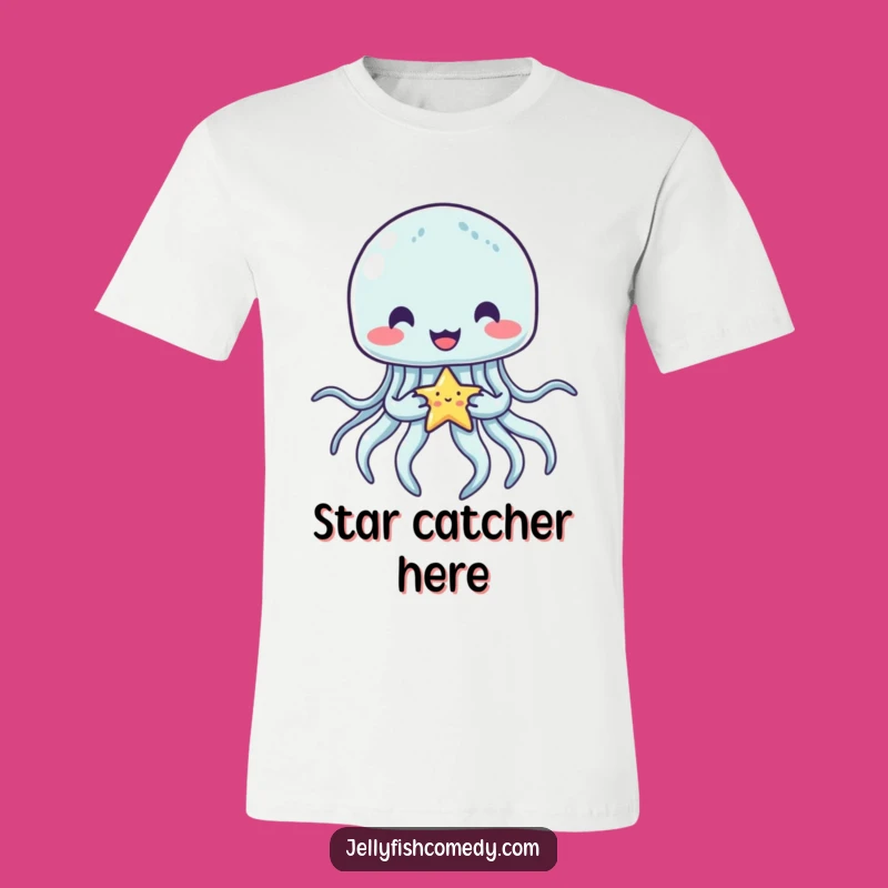 Funny Jellyfish Star T-Shirt: Happy Little Star Holder Apparel