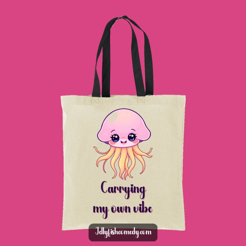 Funny Kawaii Jellyfish Tote Bag: Carry Your Happy Vibes!