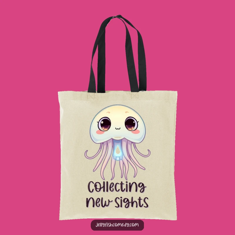 Funny Curious Jellyfish Tote Bag: Carry Your Fascination with This Hilarious Accessory!