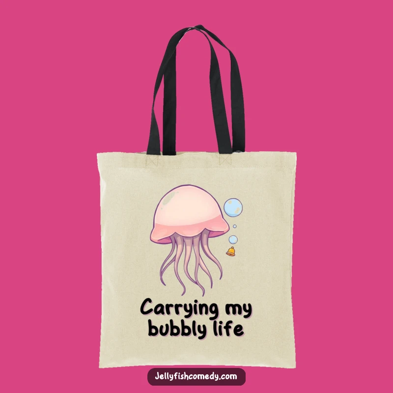 Funny Jellyfish Bubble Bounce Tote Bag: Carry Your Fun & Essentials Gift