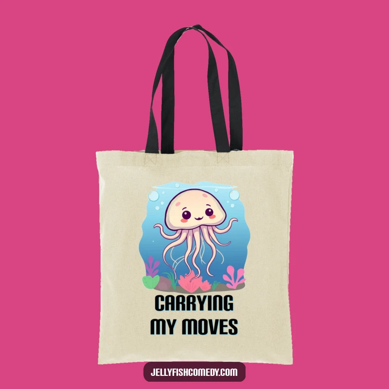 Funny Jellyfish Dance Tote Bag - Humorous Gift for Beach Day Fun