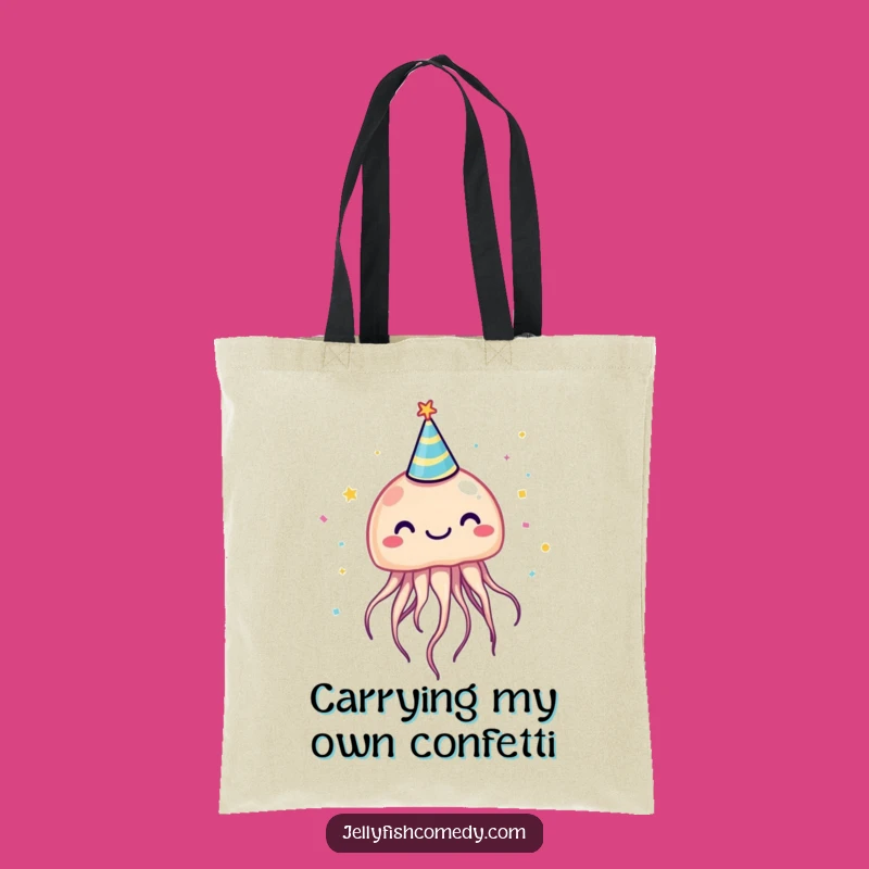 Funny Jellyfish Party Hat Tote Bag: Carry Your Fun in This Hilarious Accessory