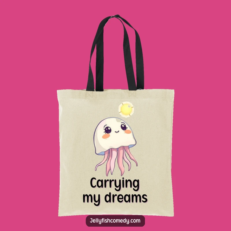 Funny Jellyfish Wonder Tote Bag: Carry Your Dreams with Ocean Hope