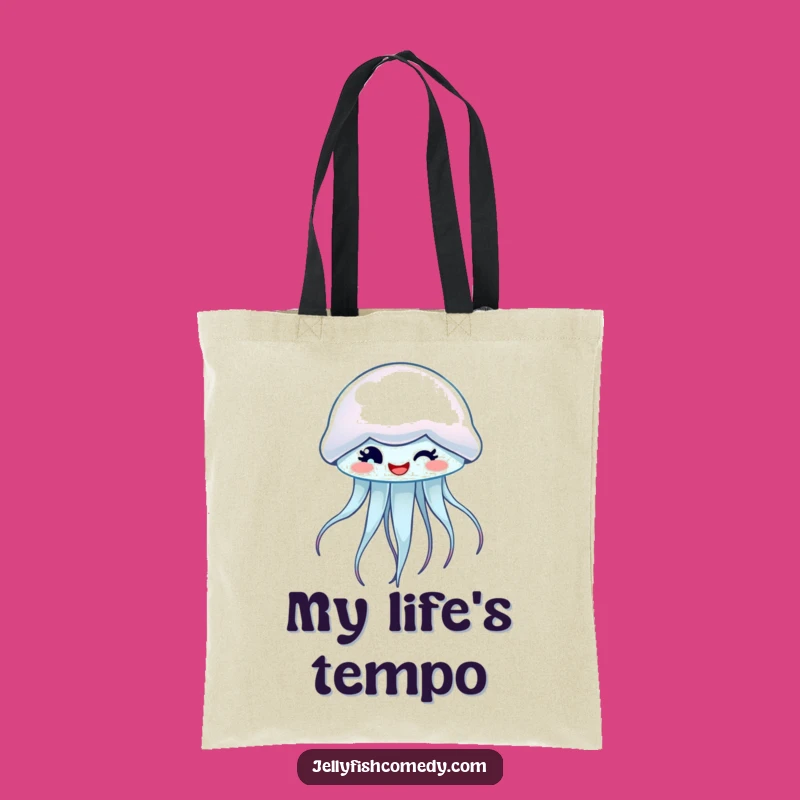 Funny Winking Jellyfish Tote Bag - Carry Your Fun On The Go
