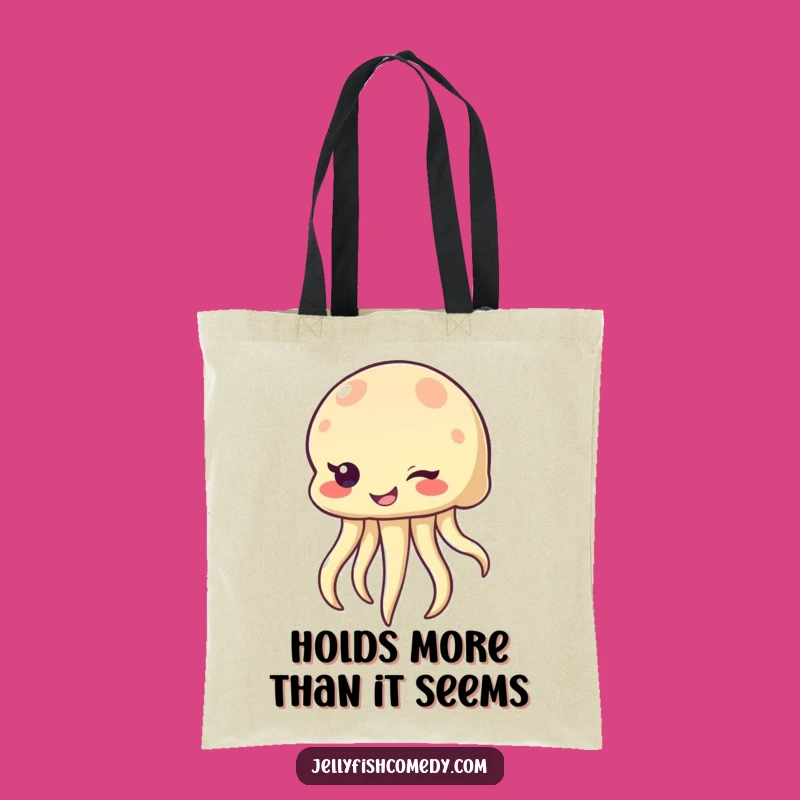 Funny Winking Jellyfish Tote Bag: Carry Your Sass & Essentials Gift