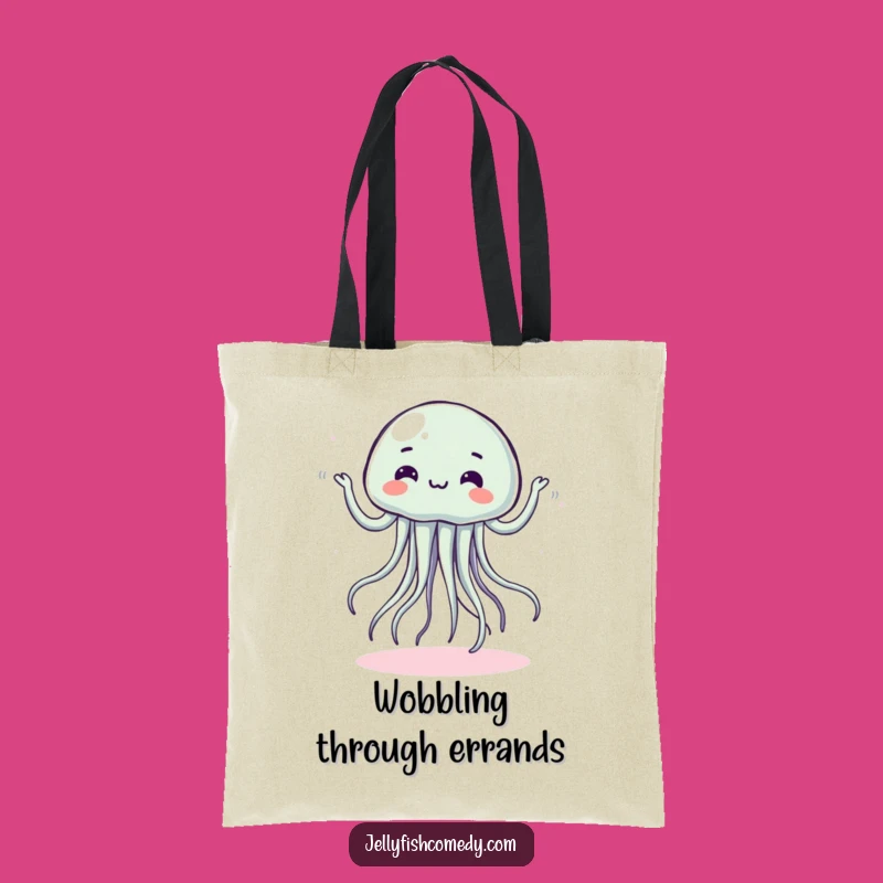 Funny Dancing Jellyfish Tote Bag - Silly Wobbly Moves Carry-All